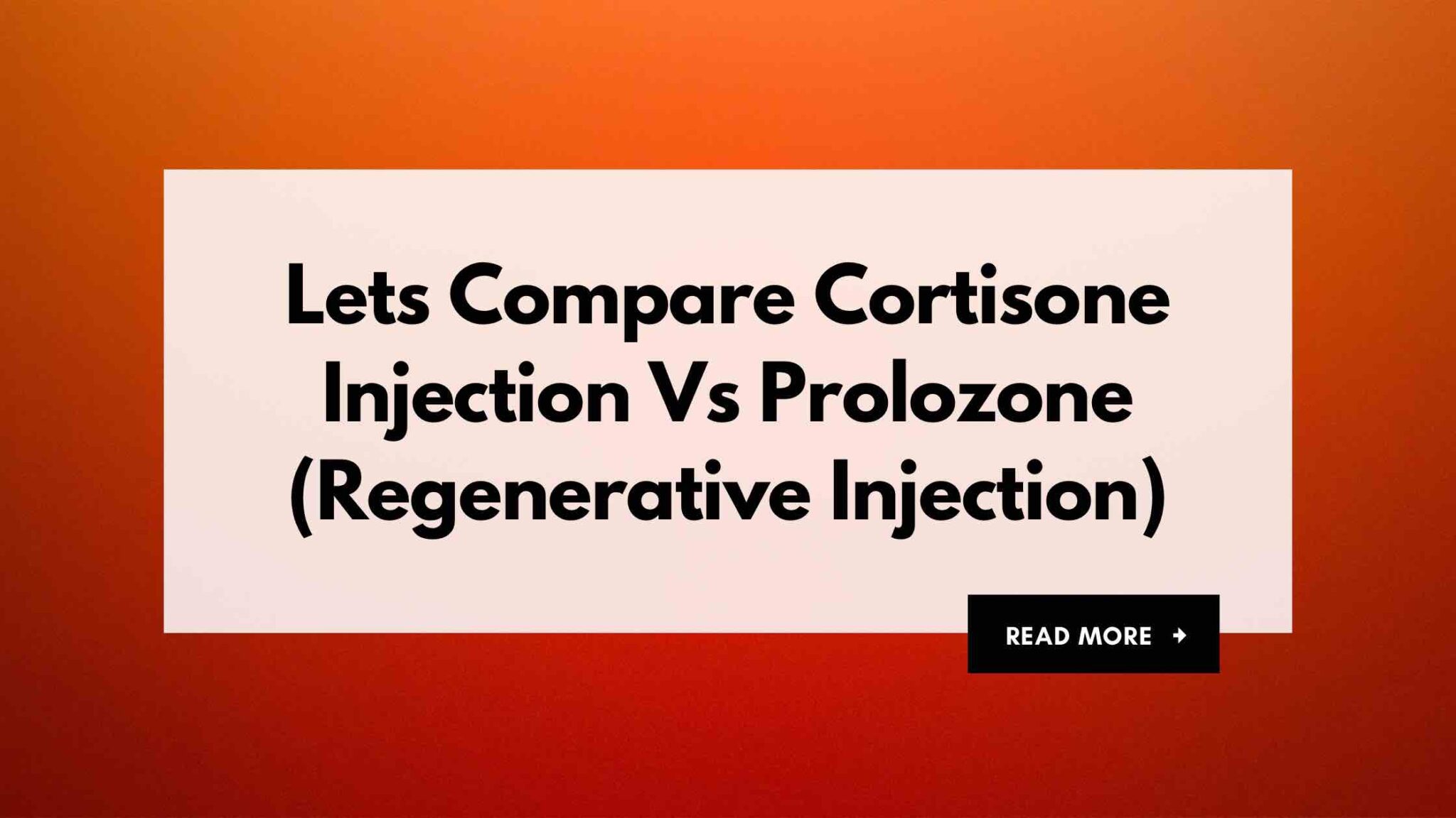 Cortisone Injection Vs Prolozone (Regenerative Injection) For Joint Pain Acupuncture , Dry